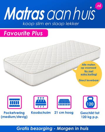 Pocketvering matras met koudschuim - direct leverbaar!, Huis en Inrichting, Verzenden, Nieuw, Overige maten, Matras