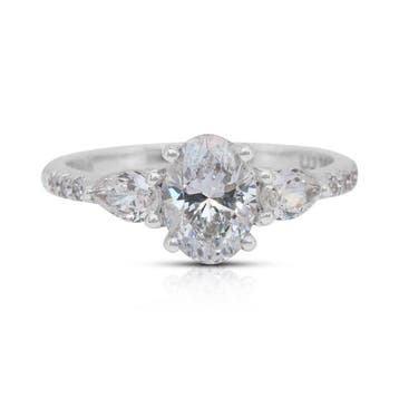 Ring - 18 karaat Witgoud - 1.49ct. tw. Diamant (Natuurlijk), Nieuw