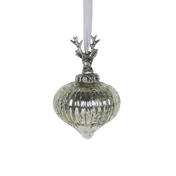 decoratie bal gewei zilver 10cm, Huis en Inrichting, Verzenden, Nieuw