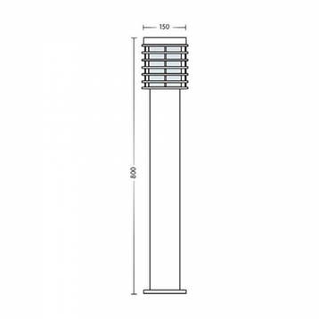 LED Tuinverlichting - Staande Buitenlamp - Palm 4 - E27, Staande lamp, Nieuw, Ophalen of Verzenden, Rvs