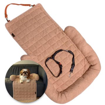 Autostoel beschermer Beige incl autogordel, Ophalen of Verzenden, Nieuw