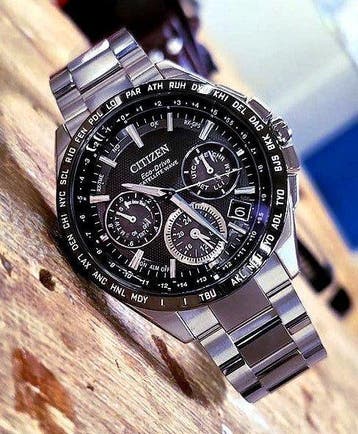 Citizen - SATELLITE WAVE GPS F990 - Super Titanium - SPECIAL, Nieuw