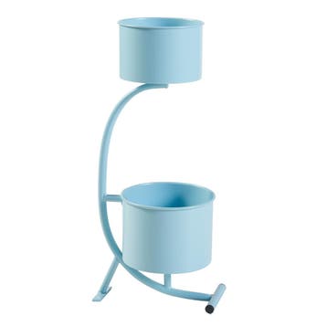 Plantenstandaard Almelo 63x29x21 cm metaal lichtblauw [en.ca, Verzenden, Nieuw