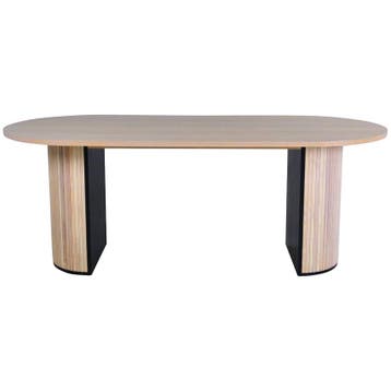 De Rebellenclub Pokka Eetkamertafel - 200 X 90 Cm - Licht, Huis en Inrichting, Tafels | Eettafels, 50 tot 100 cm, Eikenhout, Zo goed als nieuw