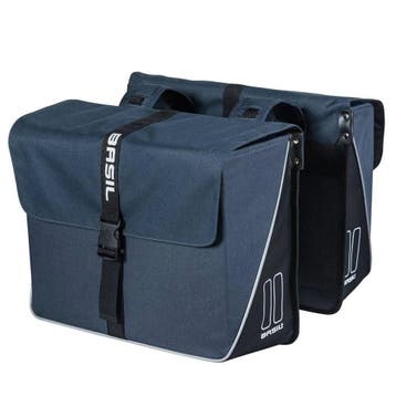 Dubbele fietstas Basil Forte 35 liter - marineblauw / zwart, Fietsen en Brommers, Verzenden, Nieuw
