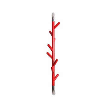 Basic Linair wandkapstok - rood/chroom, Verzenden, Nieuw
