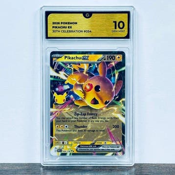 Pokémon Graded card - Pikachu ex 054- 30th Anniversary –, Nieuw