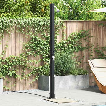 vidaXL Buitenzonne-douche 20 l PVC en Aluminium Zwart, Verzenden, Nieuw