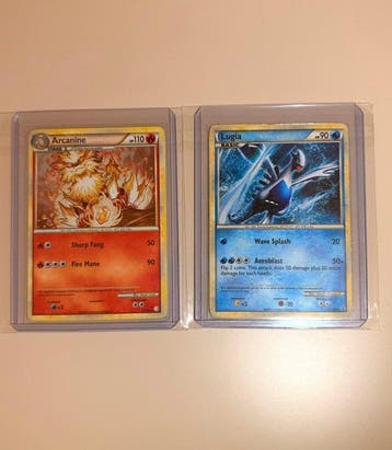 Pokémon - 2 Card - Arcanine, Lugia Foil - Heart Gold Soul, Nieuw