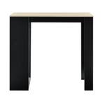 Bartafel met 3 planken 110x50x103 cm zwart en eikenkleurig, Huis en Inrichting, Tafels | Statafels, Verzenden, Nieuw