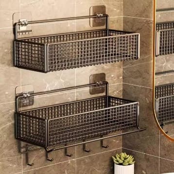 Opbergrek badkamer wandmontage zonder boren, Verzenden, Nieuw