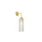 Art Deco wandlamp goud met glas - Laura, Huis en Inrichting, Lampen | Wandlampen, Verzenden, Nieuw, Glas, Art Deco