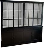 Buffetkast Soest zwart met stalen deuren 220cm, Huis en Inrichting, Kasten | Buffetkasten, Ophalen of Verzenden, Nieuw