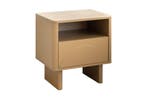 Nachtkastje SAVOY 50 cm 3D naturel met travertijnmarmeren, Ophalen of Verzenden, Nieuw