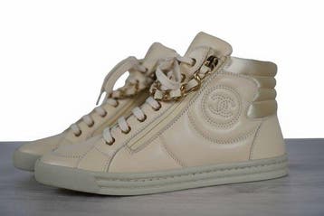 Chanel - (New) High Cut Leather - Sneakers - Maat: EU 36.5, Nieuw