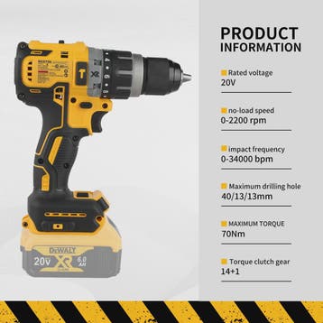 DeWalt DCD796 Accuboormachine 20V Brushless - 2200 RPM, 70Nm, Verzenden, Nieuw