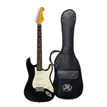 SX SST62-BK Retro Series Elektrische Gitaar Zwart, Muziek en Instrumenten, Snaarinstrumenten | Gitaren | Elektrisch, Ophalen of Verzenden