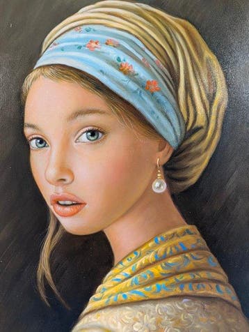 Giorgio Vitale (XX-XXI) - Omaggiando Vermeer - la ragazza