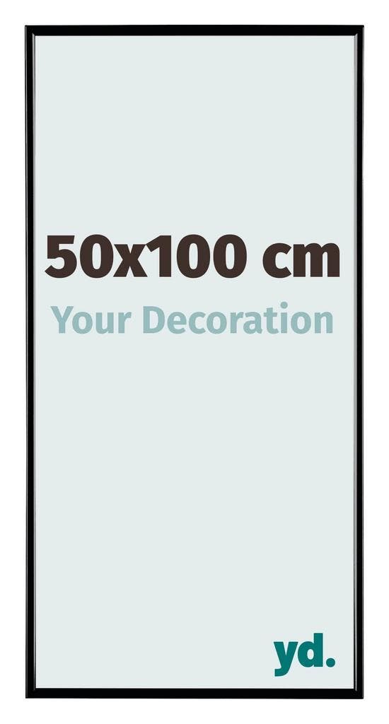 Fotolijst 50x100 cm - Zwart Hoogglans - Kunststof - Evry, Huis en Inrichting, Woonaccessoires | Lijsten, Nieuw, Verzenden