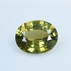 1 pcs Groen, Geel Chrysoberil - 2.89 ct - Gemological, Nieuw