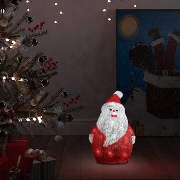 vidaXL Kerstfiguur kerstman LED binnen en buiten 28 cm acryl, Verzenden, Nieuw