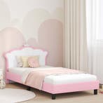 vidaXL Bedframe voor kinderen met hoofdbord Roze 90 x 190 cm, Verzenden, Nieuw