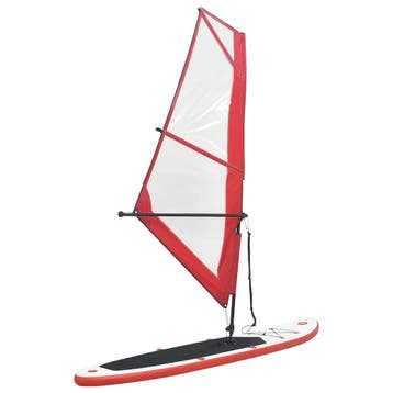 vidaXL Stand-up paddleboard opblaasbaar met zeilset rood en, Verzenden, Nieuw
