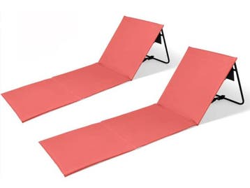 Veiling - Intimo Strandmat Set van 2 Verstelbare Rugleuning, Nieuw