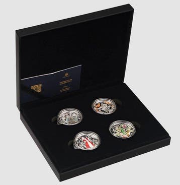 Niue. 1 Dollar 2025 – The Four Seasons – 4 × 1 oz Silver