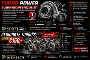 Turbo revisie specialist | 21+ jaar ervaring, Ophalen of Verzenden, Gereviseerd, Skoda