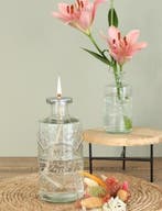 Ronde lont met plaatje inner 3,5 cm voor olielamp fles, Ophalen of Verzenden, Nieuw