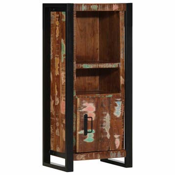 vidaXL Badkamerkast 40x30x90 cm massief recycled hout, Verzenden, Nieuw, (Half)hoge kast, Minder dan 100 cm