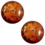 10 x Polaris Cabochon 7mm Jais brown (Cabochons en camée), Ophalen of Verzenden, Nieuw, Overige typen