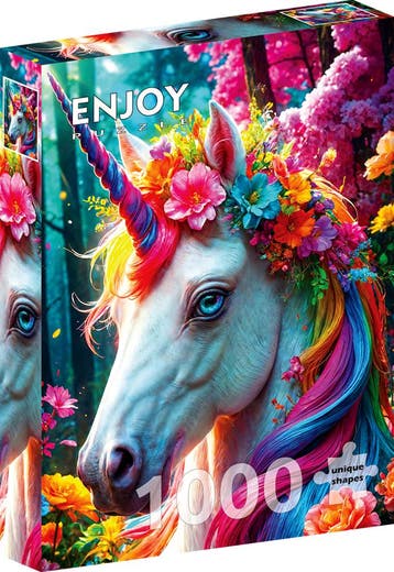 Floral Unicorn Puzzel (1000 stukjes) | Enjoy Puzzle -, Verzenden, Nieuw