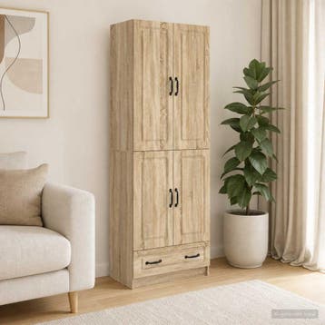 vidaXL Kastenset 2 st Sonoma Eiken Bewerkt hout, Minder dan 50 cm, Verzenden, Nieuw, Minder dan 100 cm