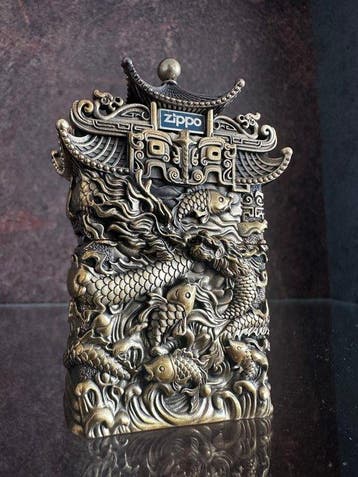 Zippo - Dragon Pagoda - Aansteker - Messing, Nieuw