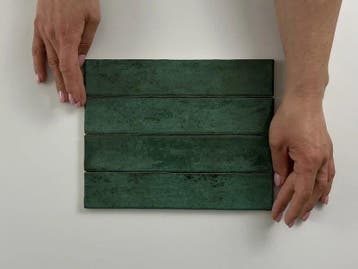 Wandtegel Ragno Kalon Handvorm Groen Glans 5x25 (Muurtegels), Nieuw, 20 tot 40 cm, 10 m² of meer, Wandtegels
