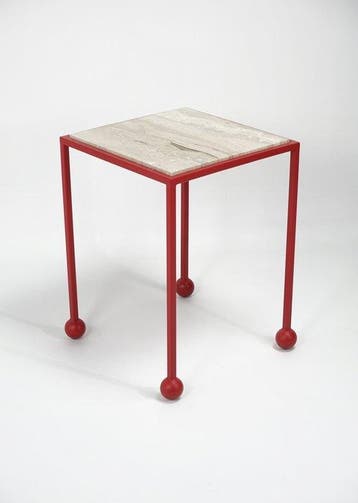 DFlab Studio - Middentafel - Orbit - Staal, Carrara marmer -