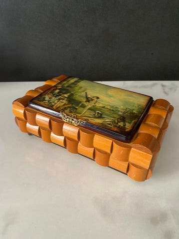 florence italy - Sieradendoos - Hout - Juwelenkist, Antiek en Kunst, Curiosa en Brocante