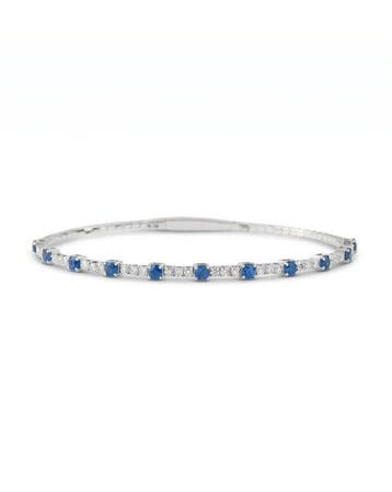 Armband - 14 karaat Witgoud - 1.97ct. tw. Saffier - Diamant, Nieuw
