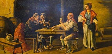 Spaanse school (XX) - Partita a carte - XL format