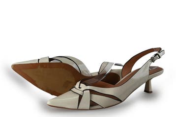 Bibilou Slingbacks in maat 39 Wit, Verzenden, Wit, Bibilou, Gedragen