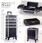 4-in-1 Make-up Trolley met Wielen en Grote Capaciteit, Verzenden, Nieuw