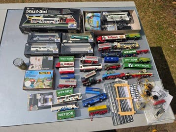 Faller - Slotcar Racebaan 1:87 h0 Mercedes vrachtwagen bus, Nieuw