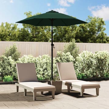vidaXL Parasol 200x224 cm aluminium groen, Tuin en Terras, Parasols, Verzenden, Nieuw, 2 tot 3 meter