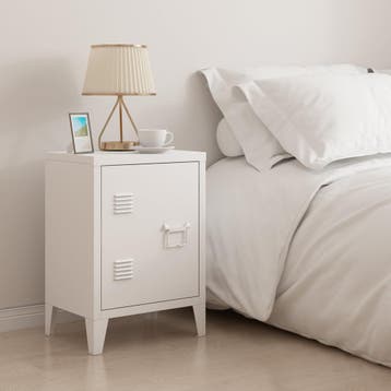 Nachtkast Inari set van 2 metaal 57x40x30 cm wit [en.casa], Verzenden, Nieuw