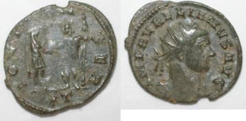 270 275 270 275 Aurelianus Antoninianus R/ Iovi Conserv, Postzegels en Munten, Verzenden