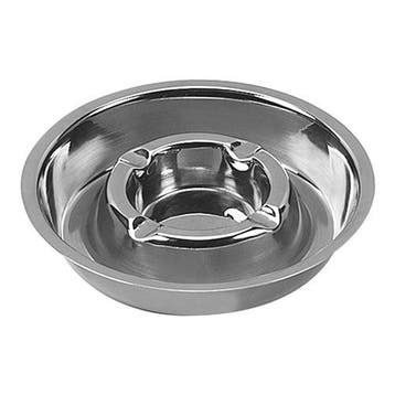 Terras Asbak | RVS | Ø160x28(h)mm EMGA, Verzenden, Nieuw in verpakking