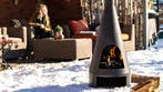 Kingston Fire Pit Medium Zwart Terrasverwarming Sfeerhaard, Verzenden, Nieuw