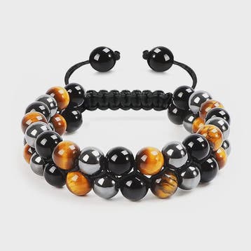 Handgemaakte Tijgeroog & Blauwe Steen Armband - Natuursteen, Sieraden, Tassen en Uiterlijk, Edelstenen, Verzenden, Nieuw
